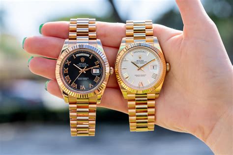 rolex day date vs presidential|rolex day date 40mm price.